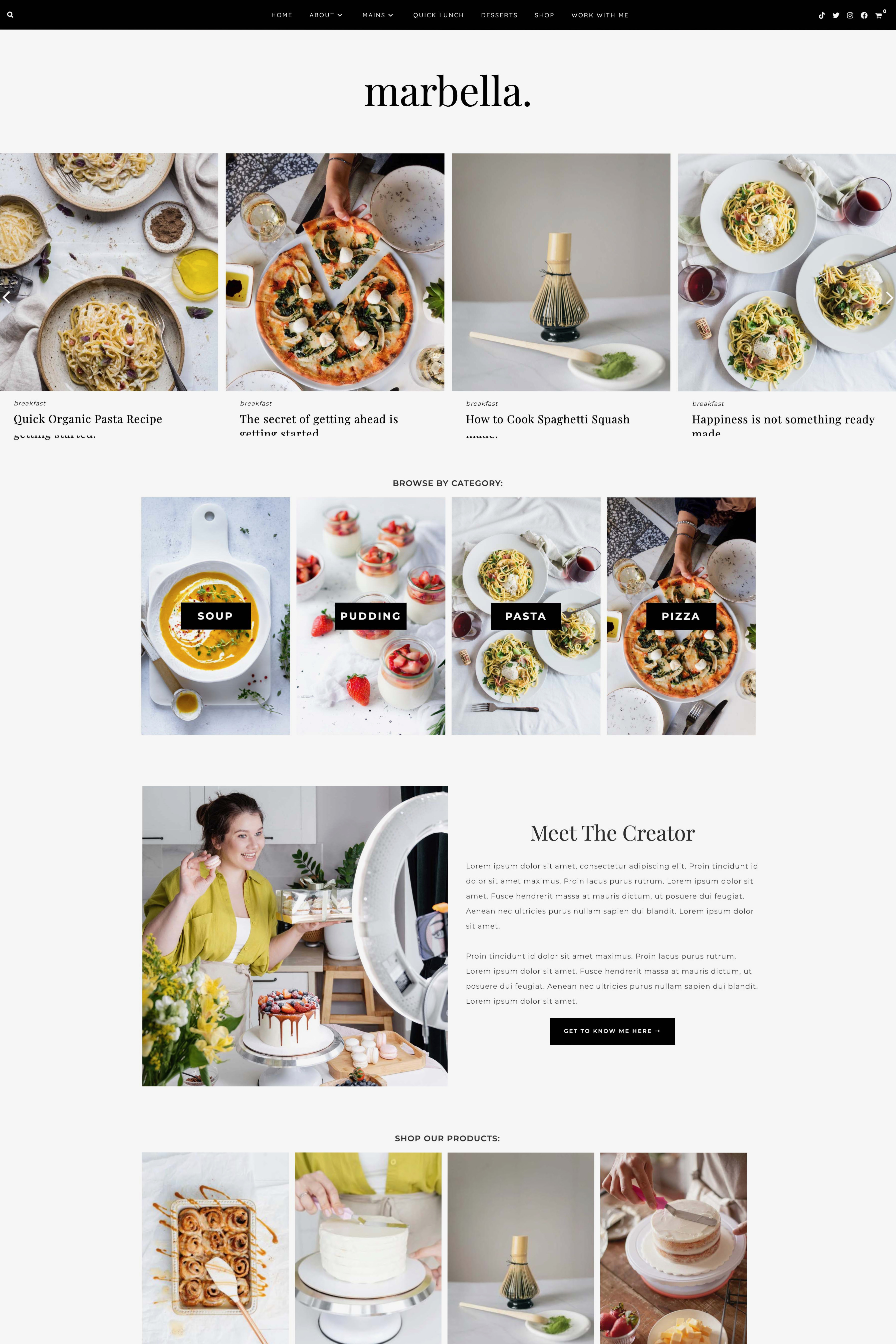 WordPress Food Theme - Marbella